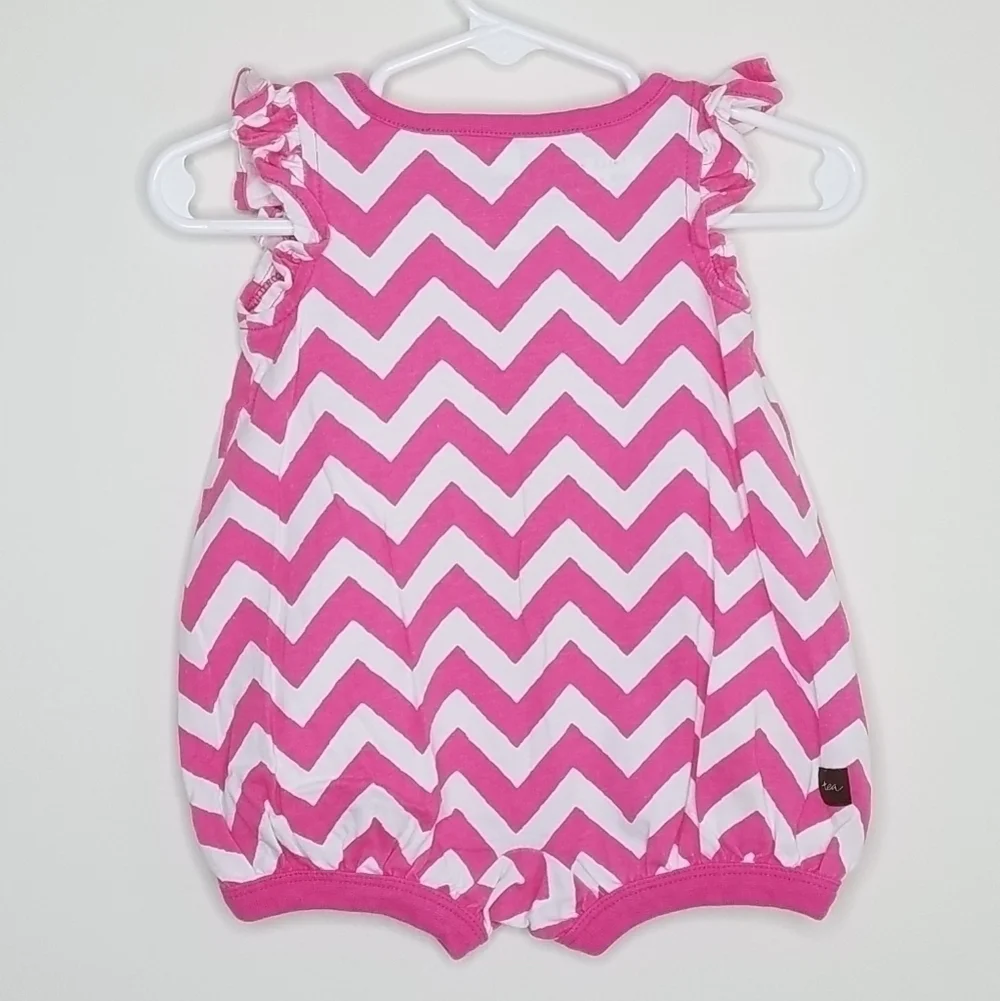 Tea Collection Chevron Romper 3-6m